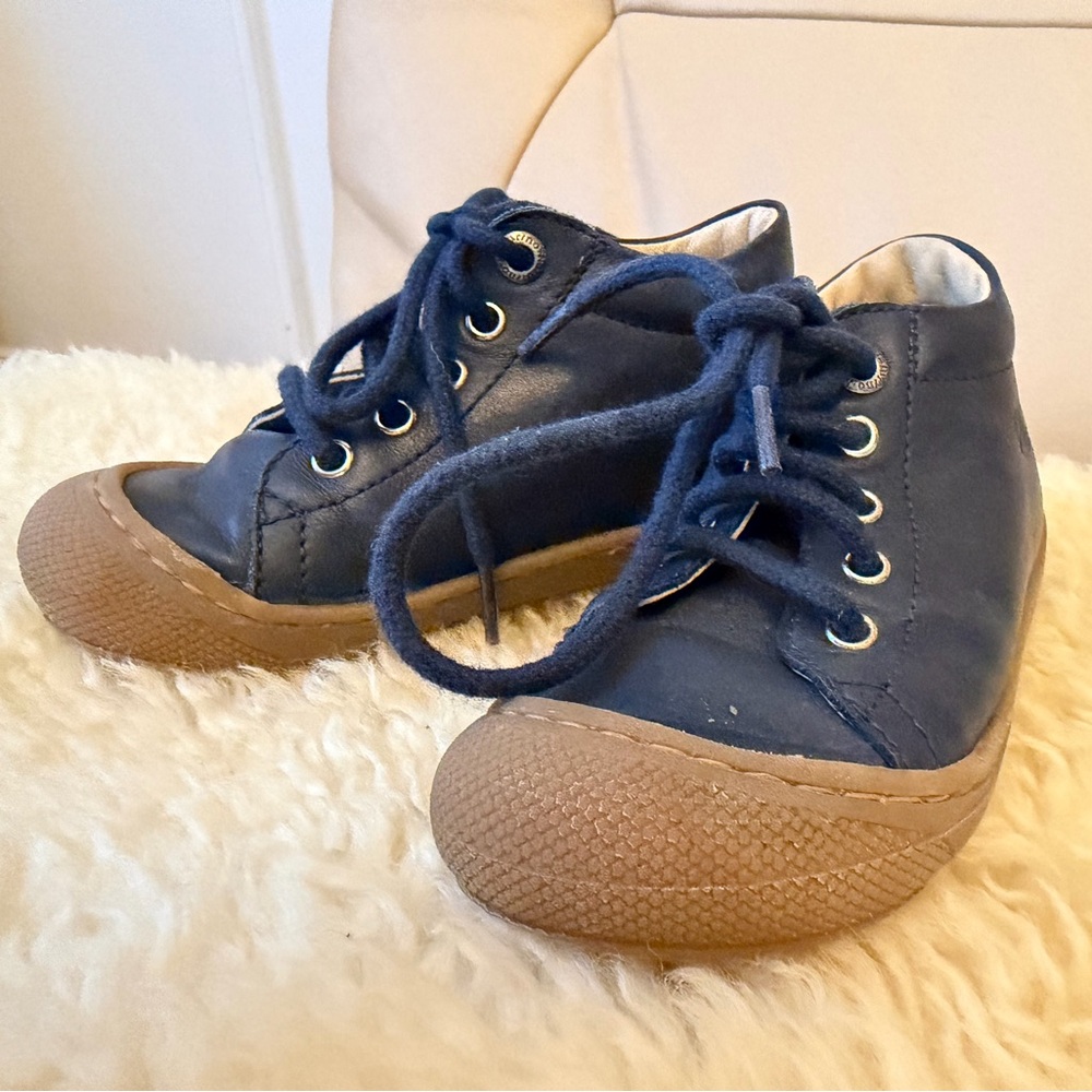 Naturino Navy Blue and Tan Kids Sneakers